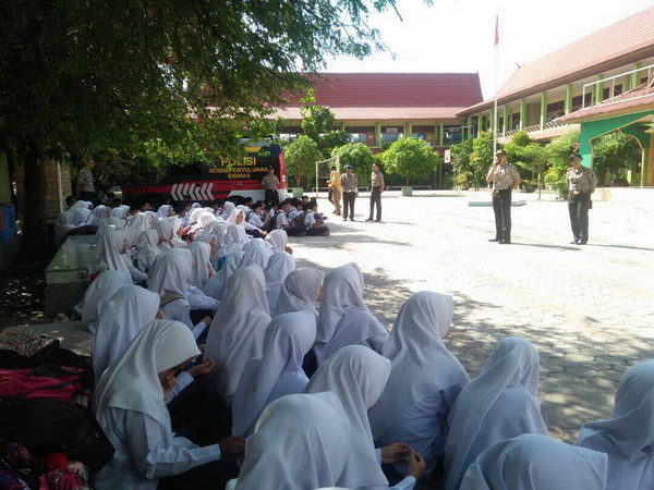 Ratusan Siswa Antusias Dengarkan Penyuluhan Radikalismes dari Polresta Pekanbaru